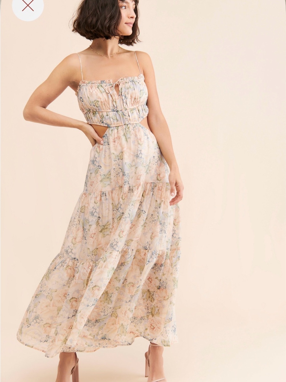 ASTR The Label | Floral Odina Cut Out Maxi Dress